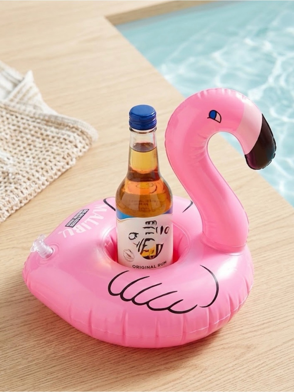Malibu Inflatable Pink Flamingo Pool Drink Float – NWT
